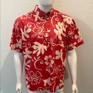 Mens Reyn Spooner Red Floral Men's Shirt Large Hawaiian Shirt